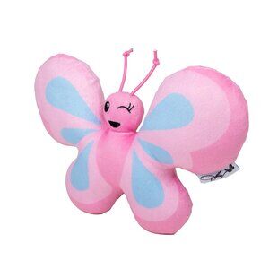 Doggy Parton Plush Butterfly Dog Toy Pink Crinkle Pet Toy One Size
